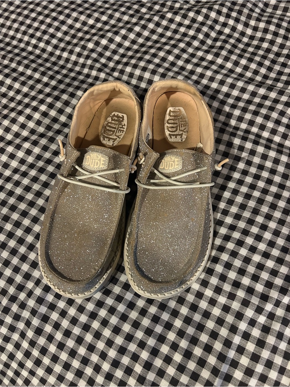 Rose gold sparkly hey dudes